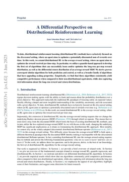 A Differential Perspective on Distributional Reinforcement Learning