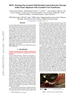SNIFR : Boosting Fine-Grained Child Harmful Content Detection Through Audio-Visual Alignment with Cascaded Cross-Transformer