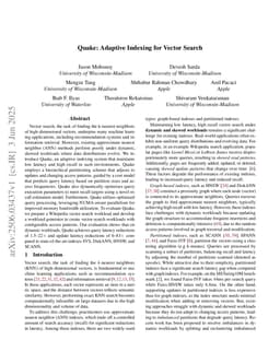 Quake: Adaptive Indexing for Vector Search
