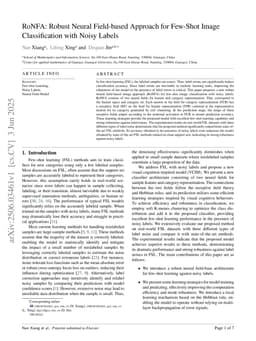 RoNFA: Robust Neural Field-based Approach for Few-Shot Image Classification with Noisy Labels