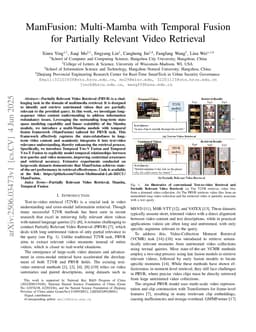 MamFusion: Multi-Mamba with Temporal Fusion for Partially Relevant Video Retrieval