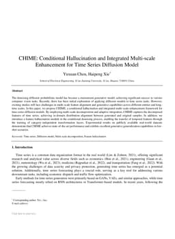 CHIME: Conditional Hallucination and Integrated Multi-scale Enhancement for Time Series Diffusion Model