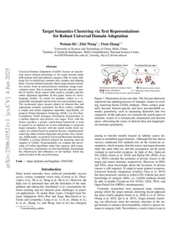 Target Semantics Clustering via Text Representations for Robust Universal Domain Adaptation