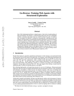 Go-Browse: Training Web Agents with Structured Exploration