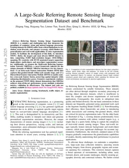 A Large-Scale Referring Remote Sensing Image Segmentation Dataset and Benchmark
