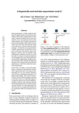 Is linguistically-motivated data augmentation worth it?
