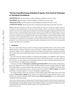 Training Cross-Morphology Embodied AI Agents: From Practical Challenges to Theoretical Foundations