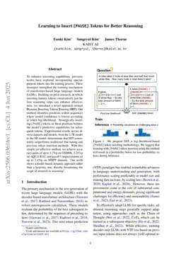 Learning to Insert [PAUSE] Tokens for Better Reasoning