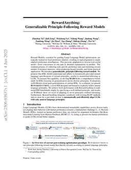 RewardAnything: Generalizable Principle-Following Reward Models