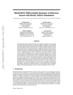 RhoDARTS: Differentiable Quantum Architecture Search with Density Matrix Simulations