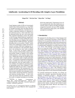 AdaDecode: Accelerating LLM Decoding with Adaptive Layer Parallelism