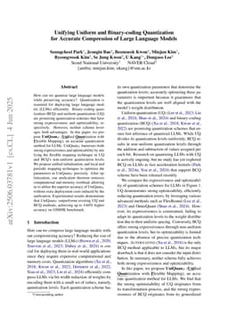 Unifying Uniform and Binary-coding Quantization for Accurate Compression of Large Language Models