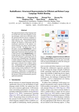 RadialRouter: Structured Representation for Efficient and Robust Large Language Models Routing