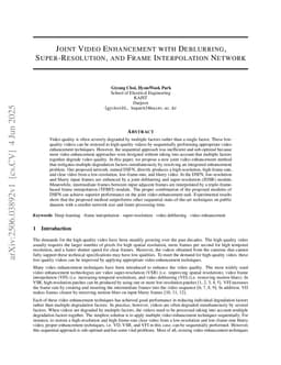 Joint Video Enhancement with Deblurring, Super-Resolution, and Frame Interpolation Network