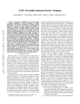 FLIP: Flowability-Informed Powder Weighing