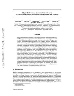 Magic Mushroom: A Customizable Benchmark for Fine-grained Analysis of Retrieval Noise Erosion in RAG Systems