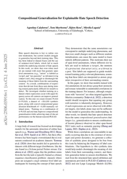 Compositional Generalisation for Explainable Hate Speech Detection