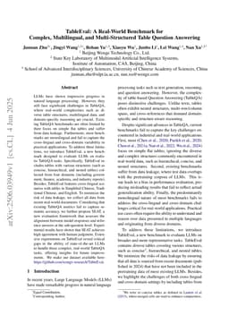 TableEval: A Real-World Benchmark for Complex, Multilingual, and Multi-Structured Table Question Answering