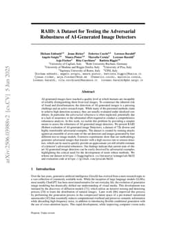 RAID: A Dataset for Testing the Adversarial Robustness of AI-Generated Image Detectors