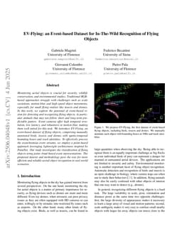 EV-Flying: an Event-based Dataset for In-The-Wild Recognition of Flying Objects