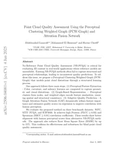 Point Cloud Quality Assessment Using the Perceptual Clustering Weighted Graph (PCW-Graph) and Attention Fusion Network