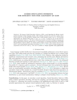Guided Speculative Inference for Efficient Test-Time Alignment of LLMs