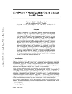 macOSWorld: A Multilingual Interactive Benchmark for GUI Agents