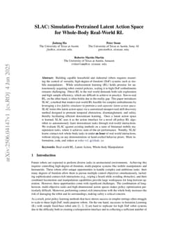 SLAC: Simulation-Pretrained Latent Action Space for Whole-Body Real-World RL