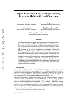 Physics-Constrained Flow Matching: Sampling Generative Models with Hard Constraints