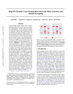 SkipGPT: Dynamic Layer Pruning Reinvented with Token Awareness and Module Decoupling