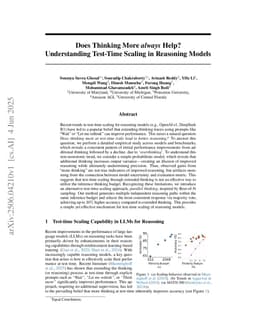 Does Thinking More always Help? Understanding Test-Time Scaling in Reasoning Models