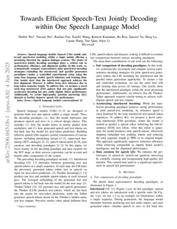 Towards Efficient Speech-Text Jointly Decoding within One Speech Language Model