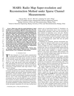 MARS: Radio Map Super-resolution and Reconstruction Method under Sparse Channel Measurements