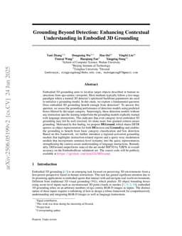 Grounding Beyond Detection: Enhancing Contextual Understanding in Embodied 3D Grounding
