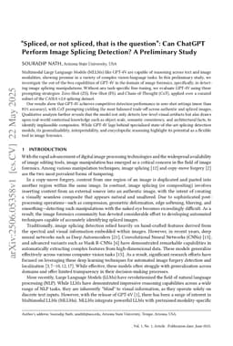 Can ChatGPT Perform Image Splicing Detection? A Preliminary Study