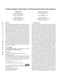 Understanding Gender Bias in AI-Generated Product Descriptions