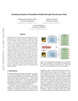 Attacking Attention of Foundation Models Disrupts Downstream Tasks