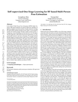 Self-supervised One-Stage Learning for RF-based Multi-Person Pose Estimation