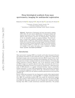Deep histological synthesis from mass spectrometry imaging for multimodal registration