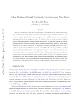Online Conformal Model Selection for Nonstationary Time Series