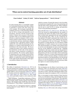 When can in-context learning generalize out of task distribution?
