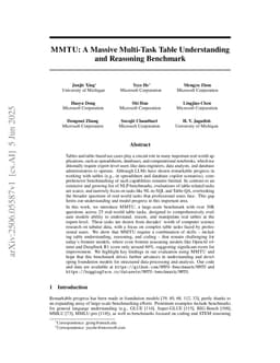 MMTU: A Massive Multi-Task Table Understanding and Reasoning Benchmark