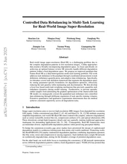 Controlled Data Rebalancing in Multi-Task Learning for Real-World Image Super-Resolution