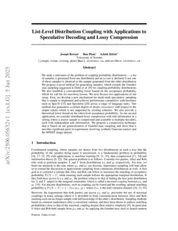 Gumbel-max List Sampling for Distribution Coupling with Multiple Samples