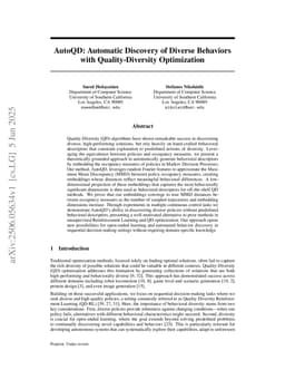 AutoQD: Automatic Discovery of Diverse Behaviors with Quality-Diversity Optimization