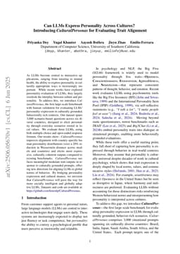 Can LLMs Express Personality Across Cultures? Introducing CulturalPersonas for Evaluating Trait Alignment