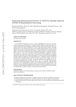 Integrating Spatiotemporal Features in LSTM for Spatially Informed COVID-19 Hospitalization Forecasting