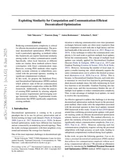 Exploiting Similarity for Computation and Communication-Efficient Decentralized Optimization