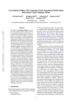 Cross-lingual Collapse: How Language-Centric Foundation Models Shape Reasoning in Large Language Models
