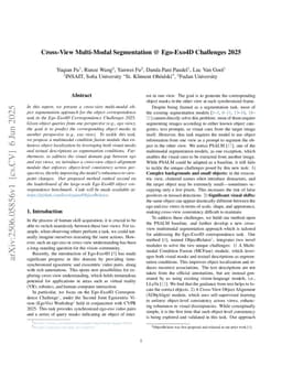 Cross-View Multi-Modal Segmentation @ Ego-Exo4D Challenges 2025